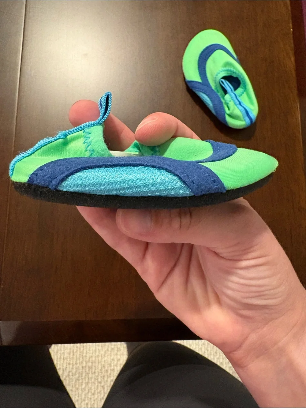 Green & Blue Kids Water Shoes by Robeez 3 aqua swim